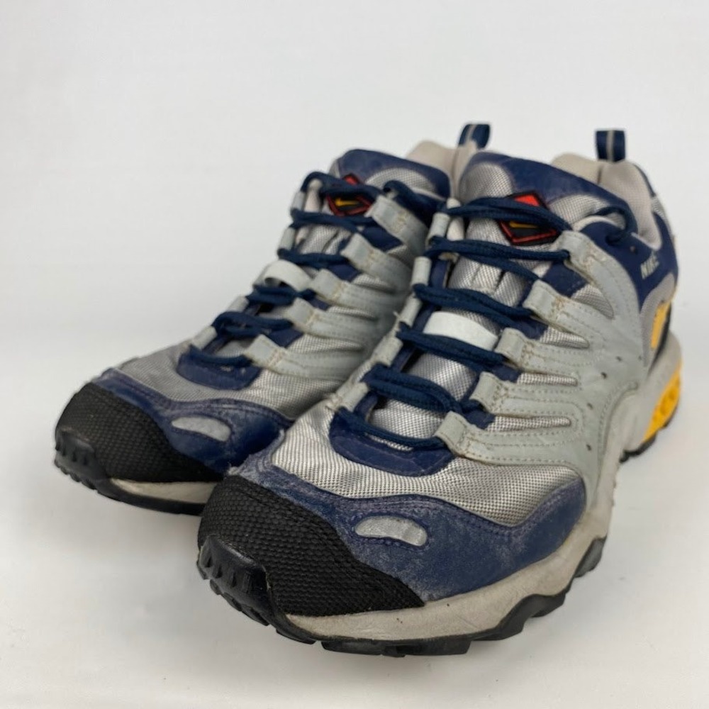 Nike Air Terra Albis Mens 13 Silver Navy Yellow 1998 VTG Trail Shoes 104113-071